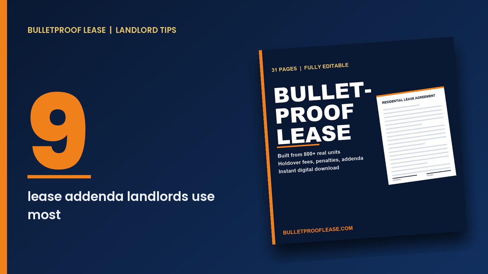 Lease Addendums Every Landlord Needs (and When to Use Them)