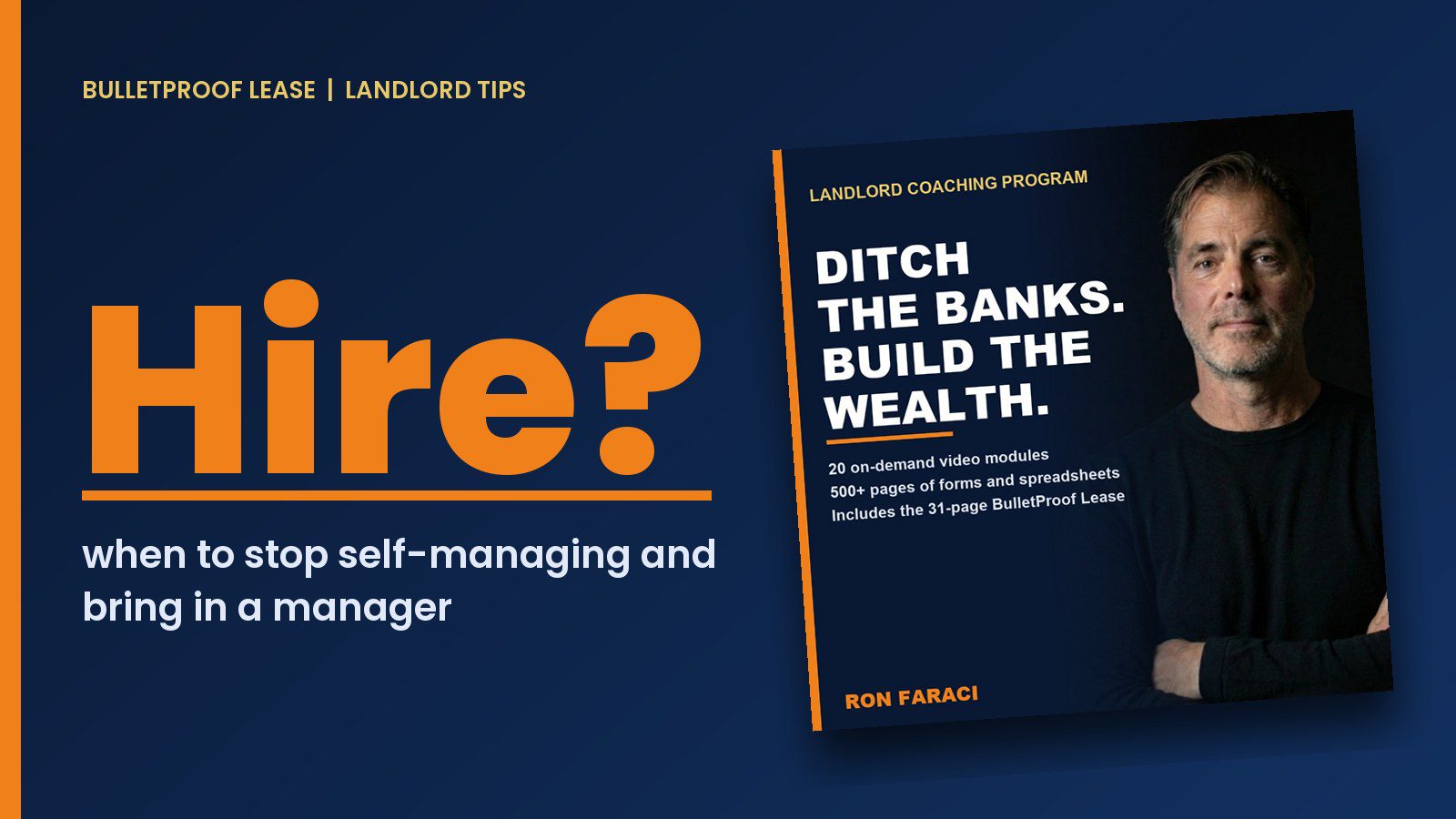 Landlord Tips graphic: How to tell when self-managing has stopped paying off and it is time to bring in a property manager.